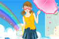 spring umbrella dressup game